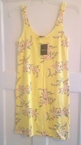 FOREVER 21 Yellow Floral Bodycon Minidress ☆NWT☆ Moving Out of U.S. Sale!! 3/$25